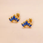 New Stainless Steel Blue Zircon Collection Stud Earrings Butterfly