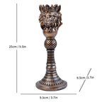 Animal Head Candlestick Resin Holder Horse Eagle Bulldog Monkey Lion Wolf Figurines