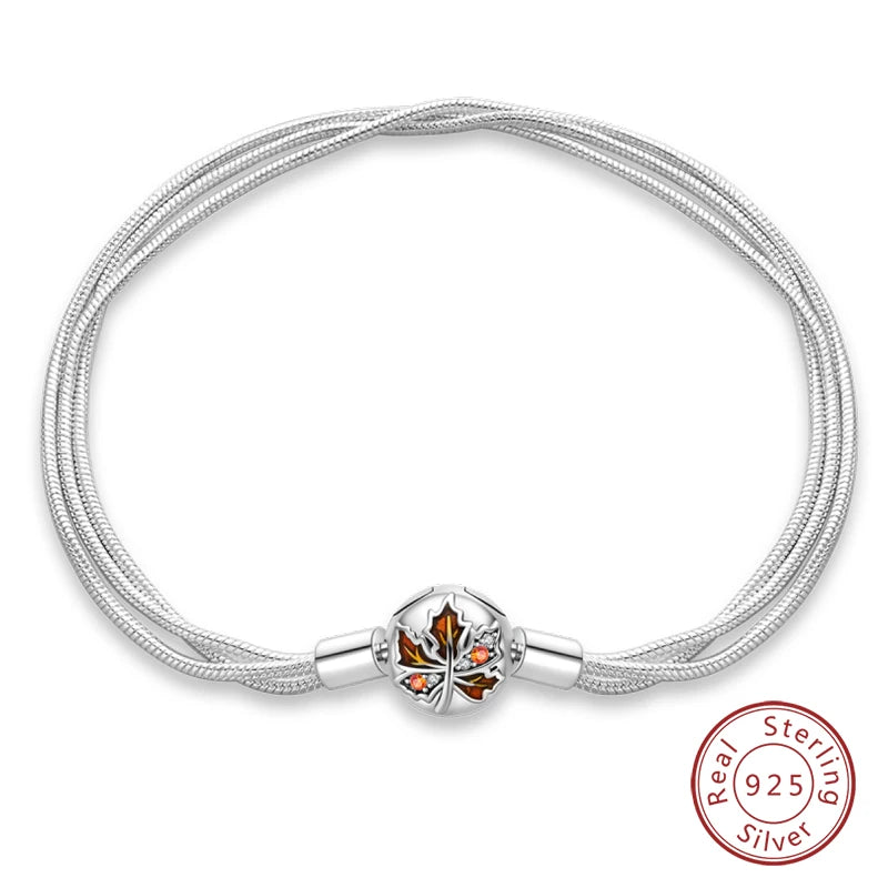 925 Sterling Silver Forever Love Peach Heart Bracelets Star Moon Airplane Earth Bracelets For Women Fit DIY Charms Party Jewelry