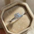 925 Sterling Silver Gorgeous Shiny Zircon Round Ring Anniversary Marry Luxury Fine Jewellery Gift