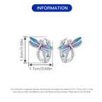 925 Sterling Silver Exquisite Dragonfly Versatile Hoop Earrings Fine Jewellery