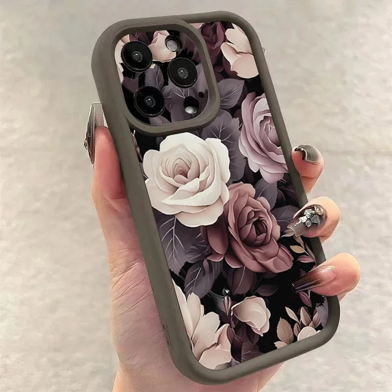 Floral Anti-Drop Case for Samsung A56 A55 A35 S25 S24 S23 S22 Ultra FE Plus