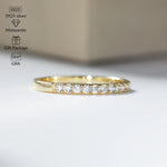 1.3-2.0mm Moissanite Ring for Women Sparkling Wedding Eternity Bands 100% S925 Sterling Silver Jewelry Classic Ring GRA