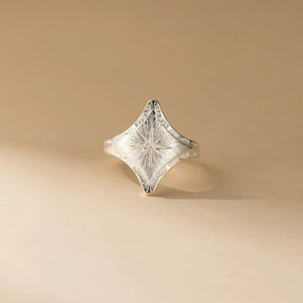 925 Sterling Silver Sanding Star Adjustable Rings For Women Dating Ring Wedding Elegant Jewelry Ladies Accessories Jewellery