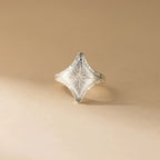 925 Sterling Silver Sanding Star Adjustable Rings For Women Dating Ring Wedding Elegant Jewelry Ladies Accessories Jewellery