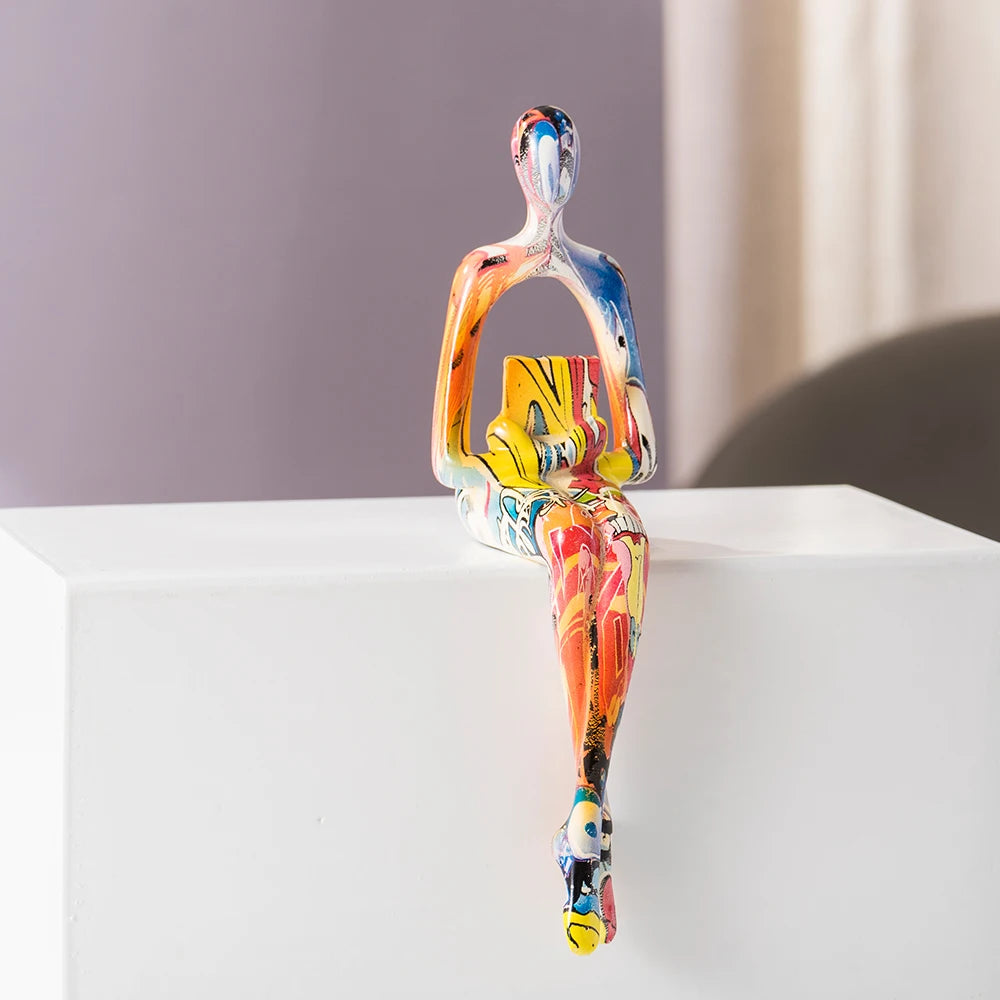 Graffiti Abstract Figurine Modern Pop Art Sculpture Living Room Bookshelf Desk Decor