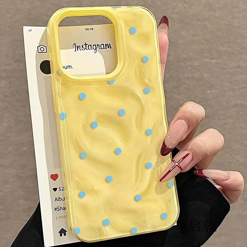 Polka Dots Phone Case for iPhone 17 16 15 14 13 12 11 Pro Max Plus Air Soft