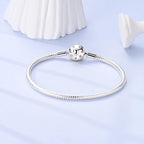 925 Sterling Silver Forever Love Peach Heart Bracelets Star Moon Airplane Earth Bracelets For Women Fit DIY Charms Party Jewelry