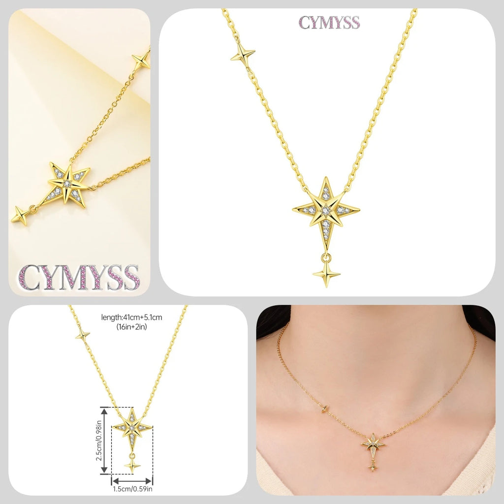 Original 925 Sterling Silver 18K Gold Heart Lock and Key Necklace Y-shaped Chain Necklace For Women Memorial Prayer Jewelry Gift