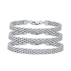 6mm Waterproof Mesh Link Chain Bracelet For Women, 18k Gold Plated Stainless Steel Adjustable, Non Tarnish Jewelry 17cm-21cm