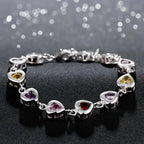 Elegant Crystal Charm Bracelet 925 Sterling Silver Cute Trendy Women Gift