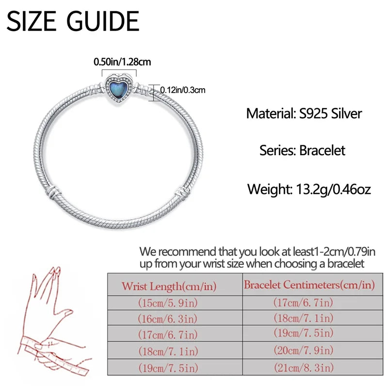 925 Sterling Silver Forever Love Peach Heart Bracelets Star Moon Airplane Earth Bracelets For Women Fit DIY Charms Party Jewelry
