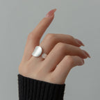 Matte Finish Adjustable Ring 925 Sterling Silver Wedding Engagement Luxury Quality