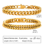 6mm Paperclip Chain Bracelet 18k Gold Plated Stainless Steel Link Adjustable Stackable Jewelry for Women Girls Gift