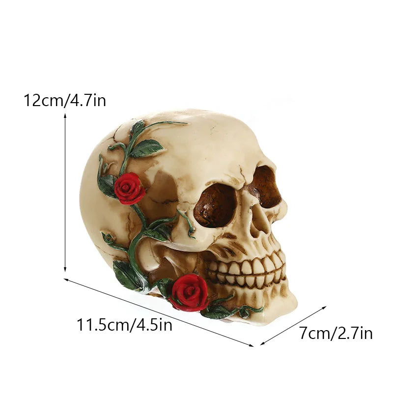 Creative Skull Sculpture Halloween Decoration Handmade Head Skeleton Statue Model