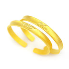 Solid18k Gold Bangles for Women Pulseras Mujer Elegant Never Fade Gold Ladies Bracelets Fashion Bracelet Luxe Fine Jewelry Gift