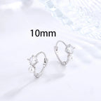 2023 New Gold Colour Pearl Zircon Small Hoop Earrings Korean 6-10mm