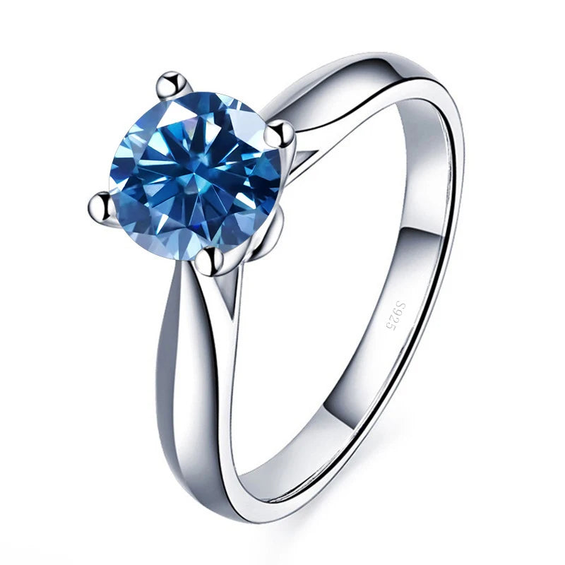 JoyceJelly 2 Carat D Color VVS Moissanite Ring with GRA Certificate Original Sterling Silver 925 Jewelry For Women Wedding Bands