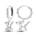 925 Sterling Silver Cats Dogs Animals Hoop Ear Studs Anniversary Gift