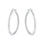 925 Sterling Silver Simple Versatile Hoop Earrings Fine Birthday Jewellery