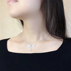 Playful Dragonfly Necklace Link Chain 925 Sterling Silver Bohemia Jewelry