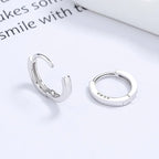 925 Sterling Silver Hoop Earrings Women High Quality Fashion Jewellery Gift