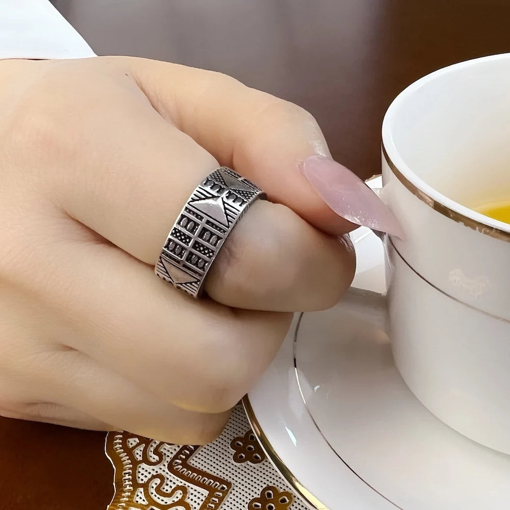 Lucky Ethno Ring 925 Sterling Silver Mysticism Vintage Jewellery Men Women