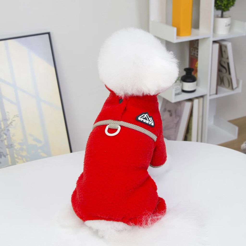 Thick Sherpa Dog Cat Clothes Warm Animal Pajamas Onesie Small Medium Pet