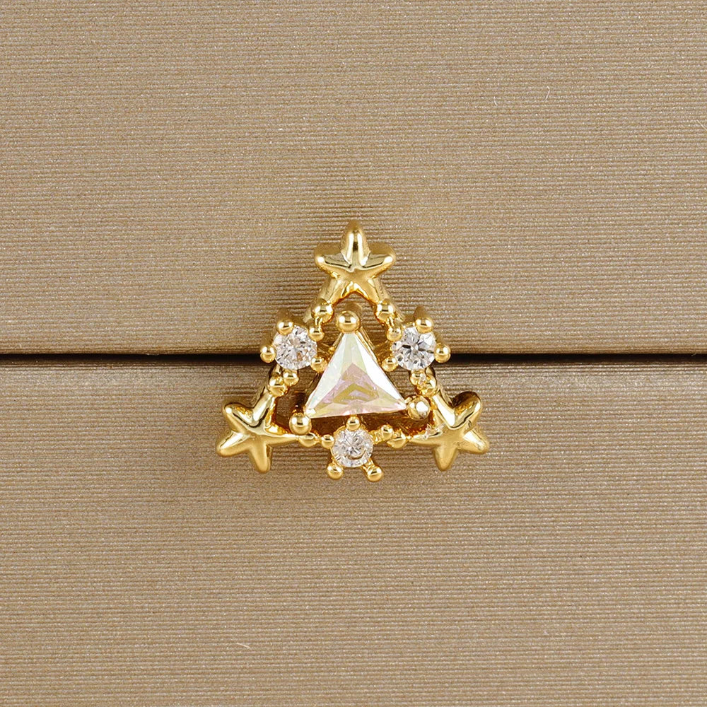 1PC Stainless Steel Mini Zircon Cross Stud Earrings Gold Helix Tragus
