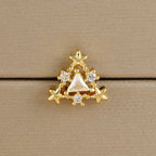 1PC Stainless Steel Mini Zircon Cross Stud Earrings Gold Helix Tragus