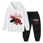 Kids Spiderman Printed Thin Sweatshirt & Sweatpants 2pcs Hooded Tracksuit