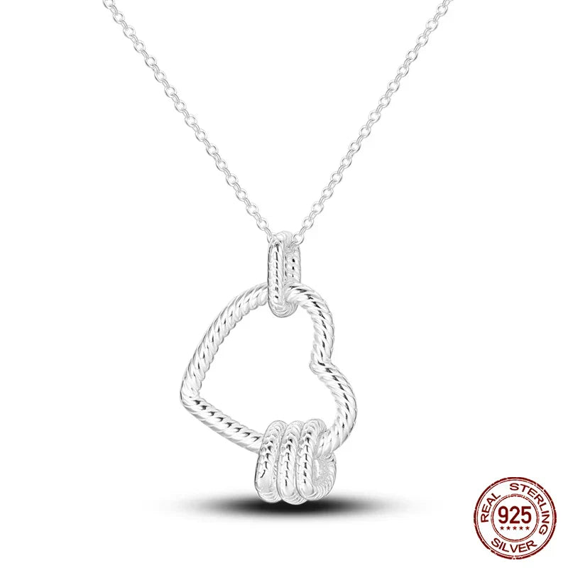 925 Sterling Silver Luminous Firefly Heart Shaped Zircon Pendant Necklace For Women Fashion Anniversary Birthday Jewelry Gifts