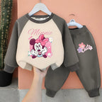 Disney Minnie Mouse Girls Casual Hoodie and Trousers 2-Piece Tracksuit