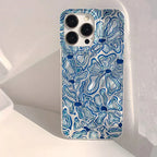 Pink Peach Flower Glitter Case for iPhone 17 16 15 14 13 12 11 Pro Max Plus