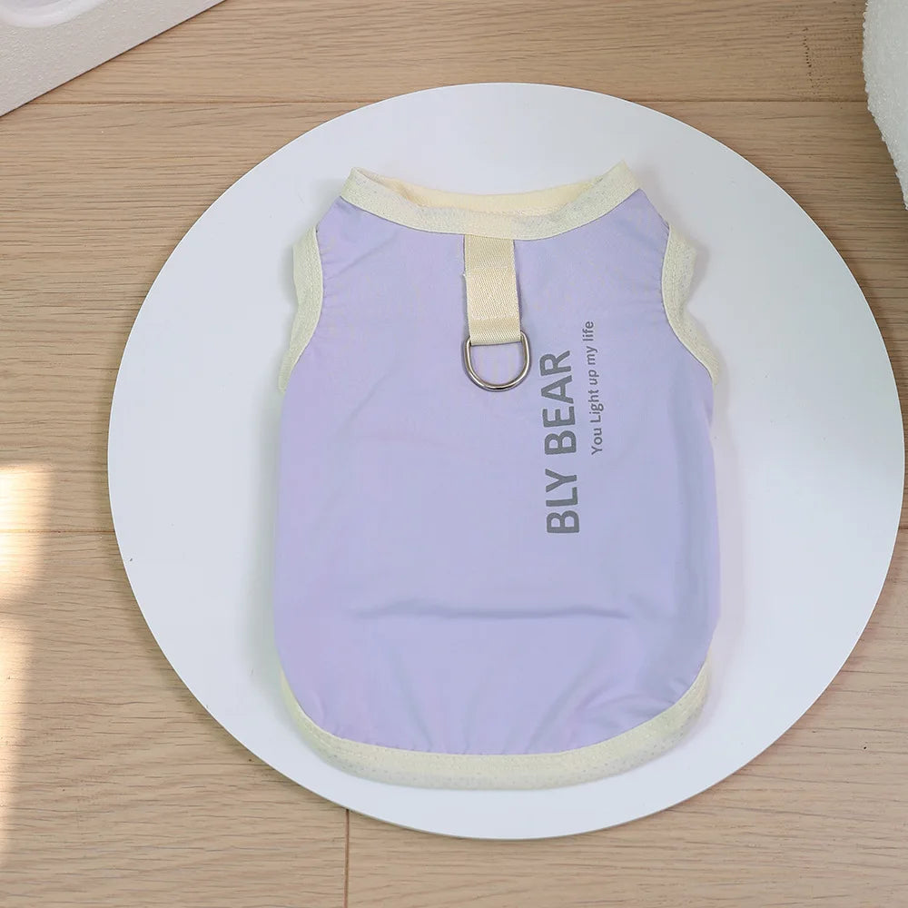 Cooling Dog Cat Vest Summer Breathable Mesh UV Protection Ice Silk Jacket