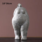 Abstract Fat Lady Statues Dreaming Yoga Women Figure Home Interior Decor Shelf