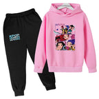 Kids Kpop Demon Hunters Tracksuit Hoodie & Pants Set 2-13 Years Casual Outfit