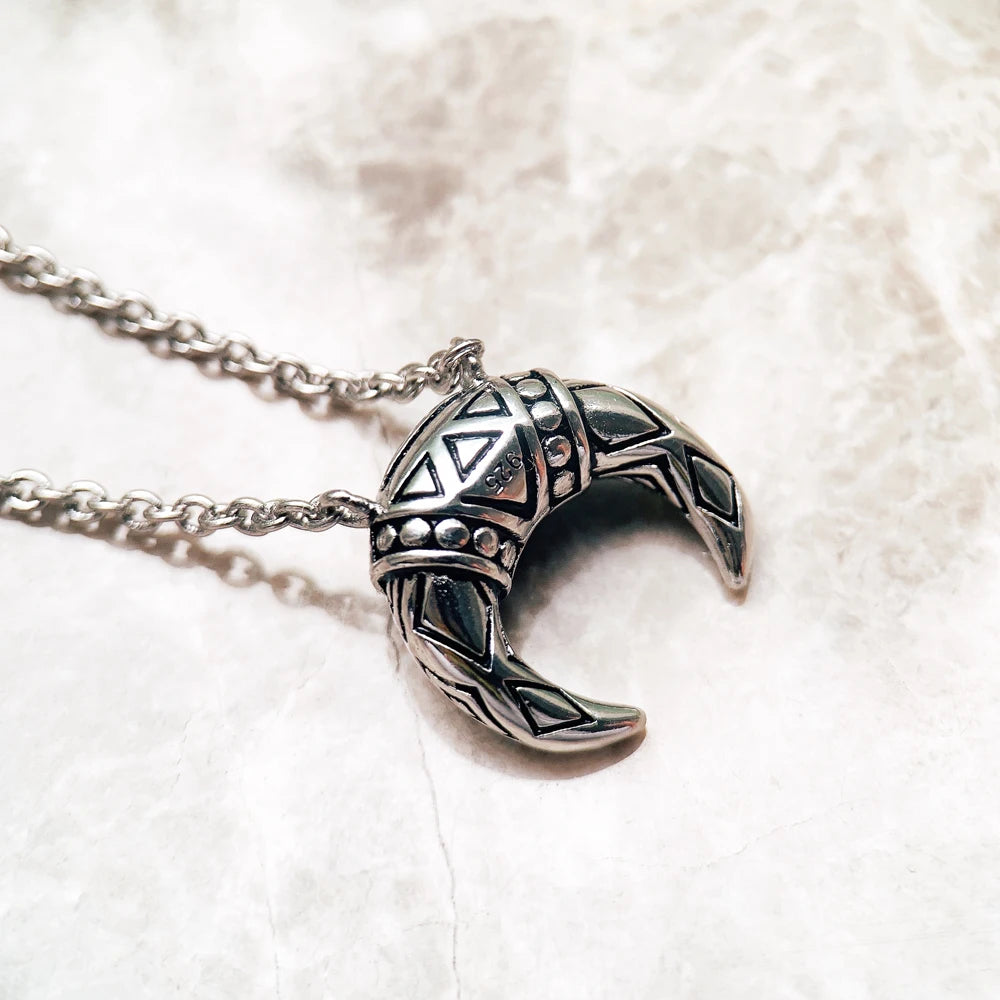 Tiger Tooth Necklace Link Chain 925 Sterling Silver Bohemia Jewellery Gift