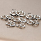 2PCS Minimal Crystal Zirconia Stainless Steel Hoop Earrings Huggie