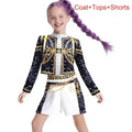 Kids Kpop Demon Hunter Cosplay Rumi Zoey Mira Suit 3D Print Costume Outfit