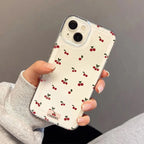 Flower & Cherry Clear Case for Samsung Galaxy S25 S24 Ultra S23 FE A55 A16