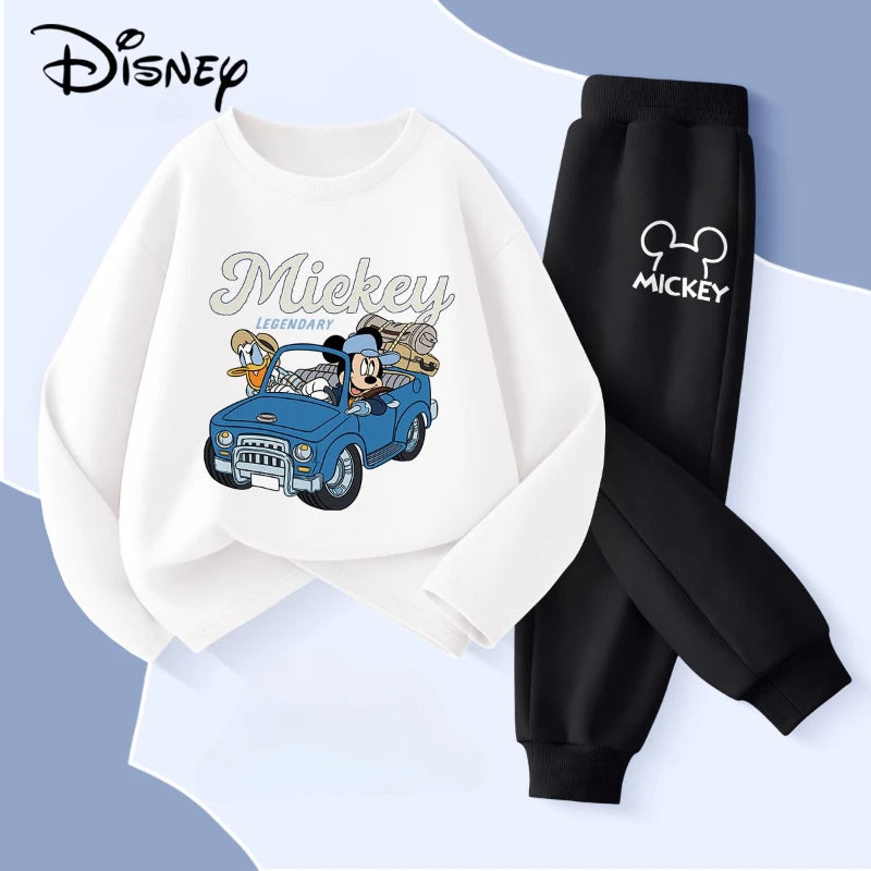 Disney Mickey Mouse Boys Spring Autumn Hoodie and Joggers 2-Piece Set