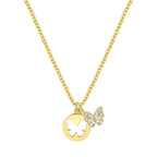 Original 925 Sterling Silver 18K Gold Heart Lock and Key Necklace Y-shaped Chain Necklace For Women Memorial Prayer Jewelry Gift