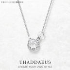 Queen Crown Link Chain Necklace 925 Sterling Silver Romantic Jewellery Gift