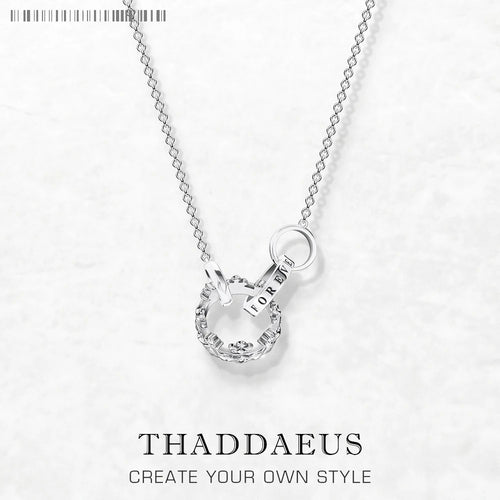 Queen Crown Link Chain Necklace 925 Sterling Silver Romantic Jewellery Gift