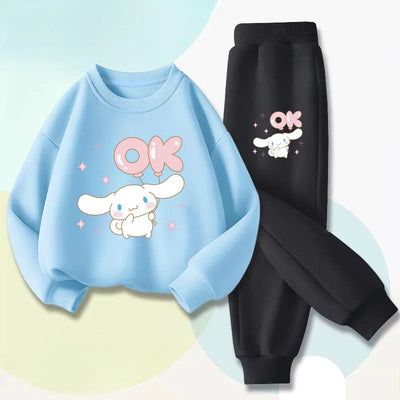 Sanrio Cinnamoroll Boys and Girls Casual Hoodies and Joggers 2-Piece Set