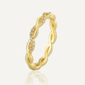 925 Sterling Silver Wedding Band Eternity Ring Brilliant Round Zirconia Thin Elegant Fine Jewellery
