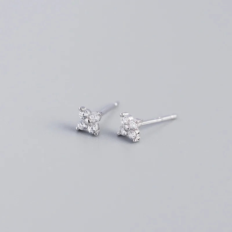 2PC Stainless Steel Cubic Zirconia Small Hoop Earrings Helix Tragus