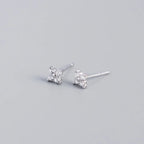 2PC Stainless Steel Cubic Zirconia Small Hoop Earrings Helix Tragus