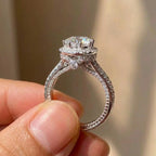 925 Sterling Silver Trendy Ring with Brilliant Cubic Zirconia Luxury Engagement Fashion Jewellery